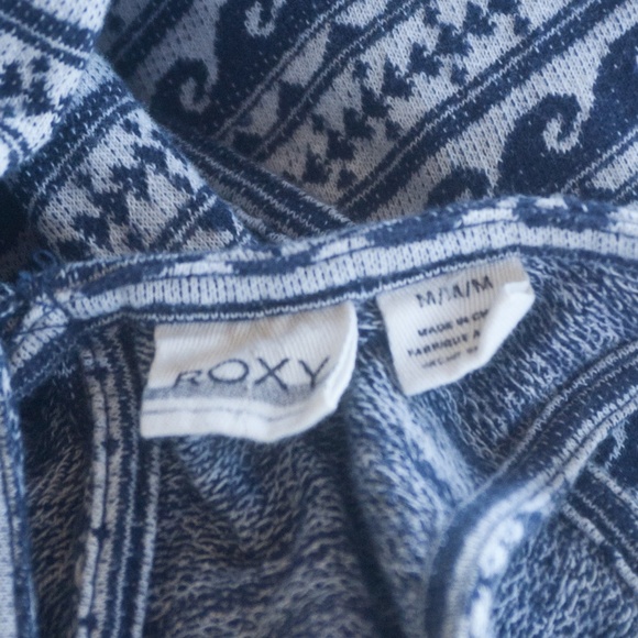 Roxy Blue Wave Print Open Side Cotton Romper - Picture 5 of 12